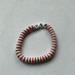 🇺🇸 clay bead usa bracelet 🇺🇸